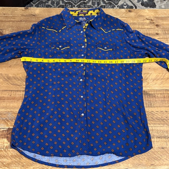 Rock 47 by Wrangler Women’s Snap Button Cowgirl Western Shirt 🤠 - Picture 7 of 7